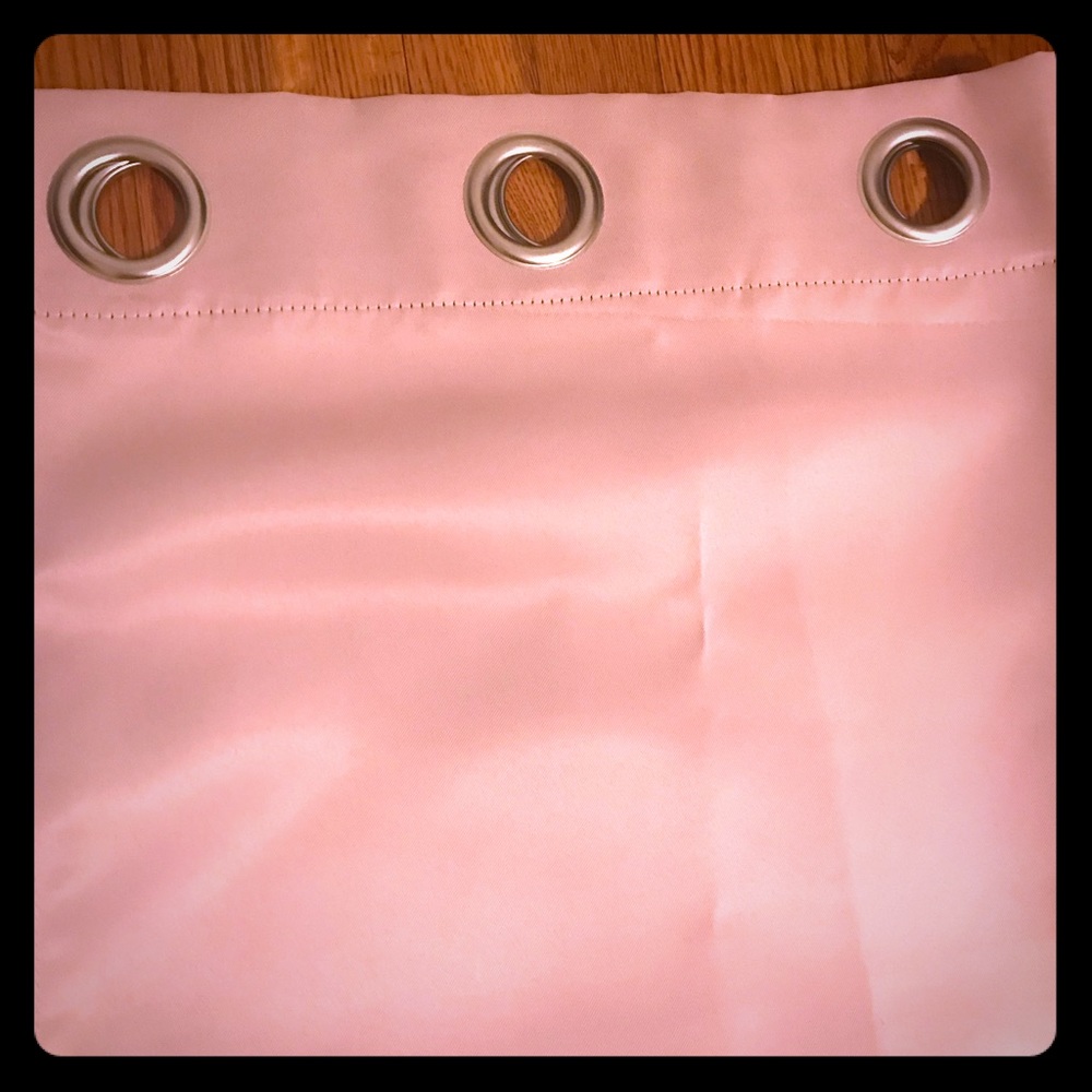 Blush curtain panels